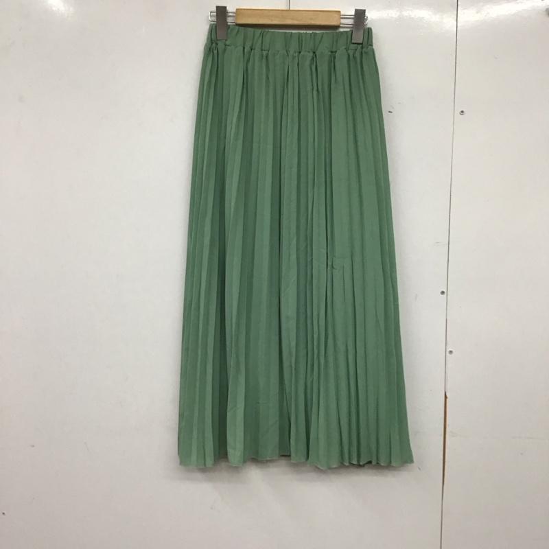 ユアーズ ur s スカート ロングスカート ロングスカート プリーツスカート フレアスカート M 無地 薄緑 / ライトグリーン / レディース USED 古着 中古 10151418