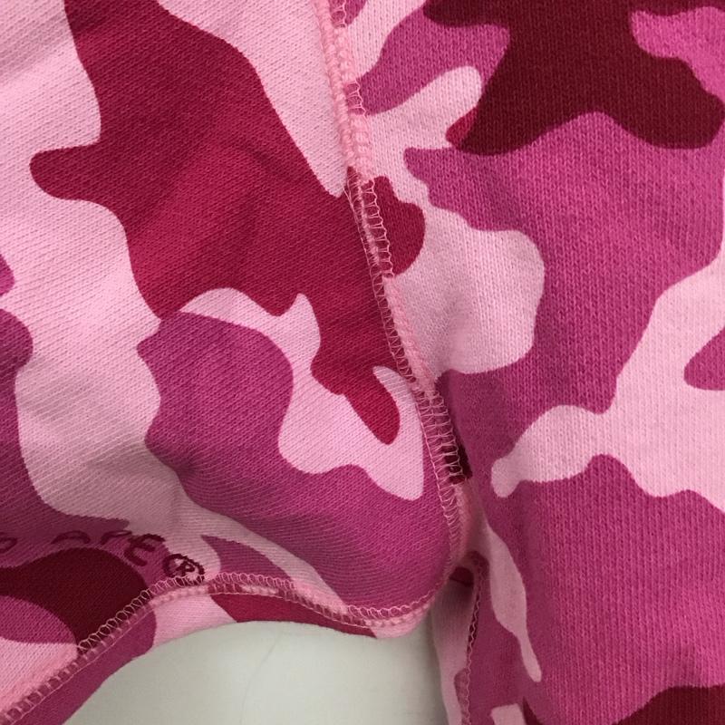 アベイシングエイプ A BATHING APE トレーナー 長袖 長袖トレーナー スウェット ジップアップネック プルオーバー S カモフラージュ柄・迷彩 桃 / ピンク / pink レディース USED 古着 中古 10151425