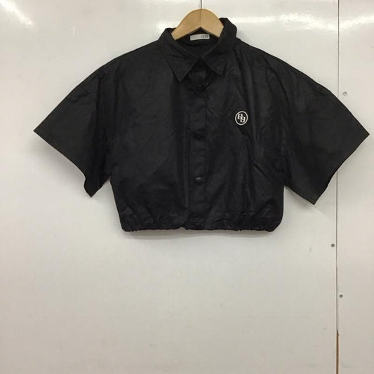 ジェイダ GYDA シャツ、ブラウス 半袖 ナイロンシャツ 半袖シャツ フロントボタン FREE 無地 黒 / ブラック / black レディース USED 古着 中古 10151427