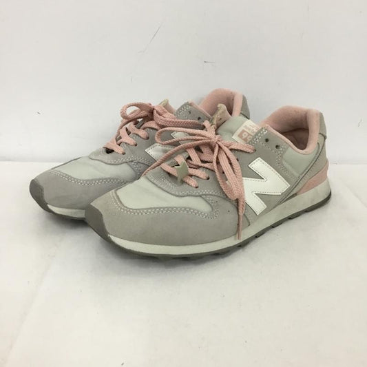 ニューバランス New Balance スニーカー スニーカー WR996UGB 24cm 24.0cm ロゴ、文字 灰 / グレー / gray X 桃 / ピンク / pink レディース USED 古着 中古 10151436