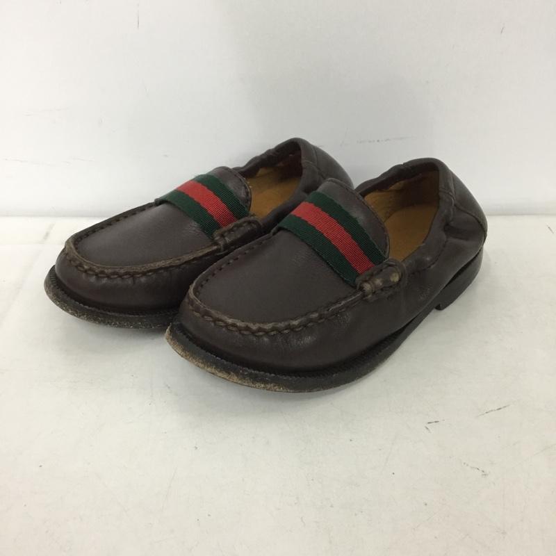 グッチ GUCCI シューズ シューズ ベビー356069 チルドレンズ 24 無地 茶 / ブラウン / brown ガールズ USED 古着 中古 10151439