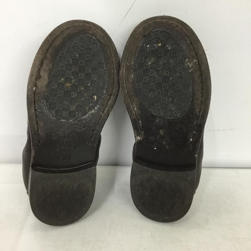 グッチ GUCCI シューズ シューズ ベビー356069 チルドレンズ 24 無地 茶 / ブラウン / brown ガールズ USED 古着 中古 10151439