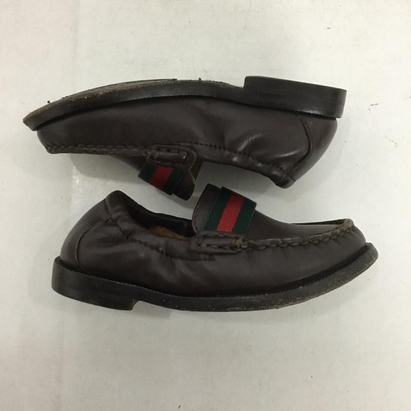 グッチ GUCCI シューズ シューズ ベビー356069 チルドレンズ 24 無地 茶 / ブラウン / brown ガールズ USED 古着 中古 10151439