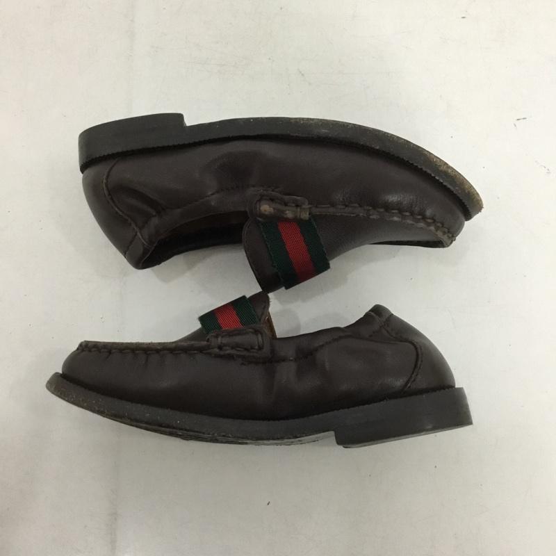 グッチ GUCCI シューズ シューズ ベビー356069 チルドレンズ 24 無地 茶 / ブラウン / brown ガールズ USED 古着 中古 10151439