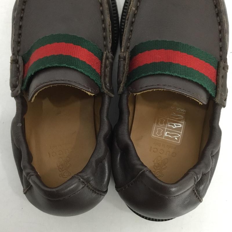 グッチ GUCCI シューズ シューズ ベビー356069 チルドレンズ 24 無地 茶 / ブラウン / brown ガールズ USED 古着 中古 10151439