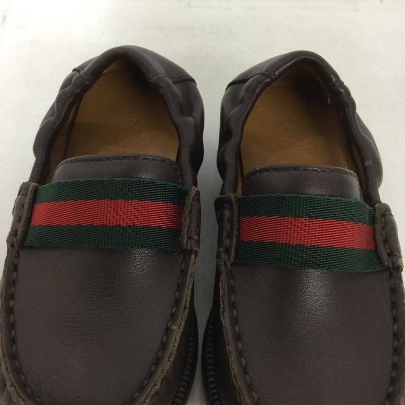 グッチ GUCCI シューズ シューズ ベビー356069 チルドレンズ 24 無地 茶 / ブラウン / brown ガールズ USED 古着 中古 10151439