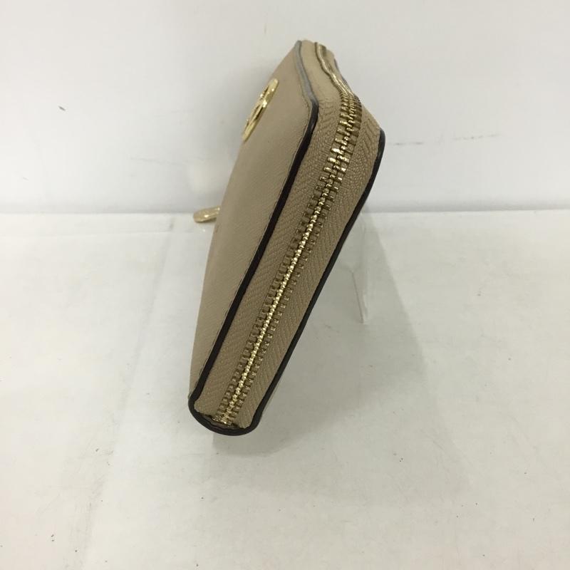 マイケルコース MICHAEL KORS 財布 長財布 35H3GGTVZ3L ラウンドファスナー ロゴ、文字 ベージュ / ベージュ / beige レディース USED 古着 中古 10151442