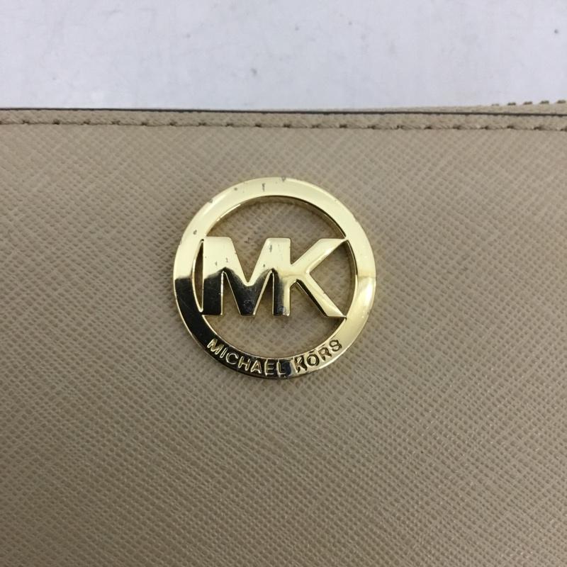 マイケルコース MICHAEL KORS 財布 長財布 35H3GGTVZ3L ラウンドファスナー ロゴ、文字 ベージュ / ベージュ / beige レディース USED 古着 中古 10151442