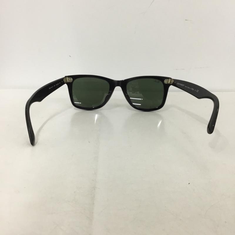 レイバン Ray-Ban めがね・サングラス サングラス RB2140-F ORIGINAL WAYFARER CLASSIC ケース付き グリーンレンズ ロゴ、文字 黒 / ブラック / black メンズ USED 古着 中古 10151444