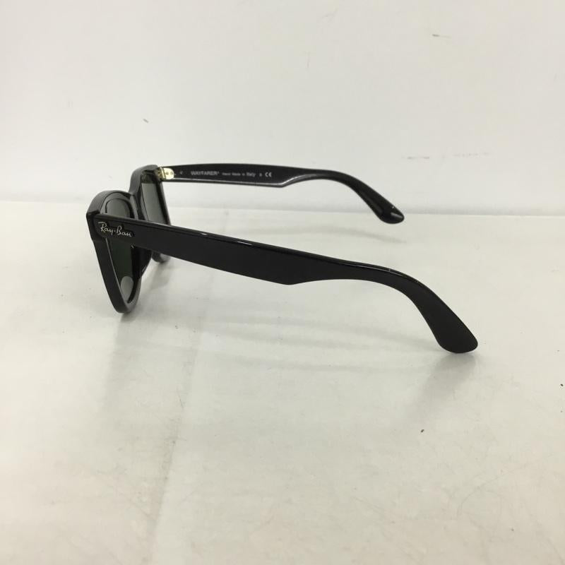 レイバン Ray-Ban めがね・サングラス サングラス RB2140-F ORIGINAL WAYFARER CLASSIC ケース付き グリーンレンズ ロゴ、文字 黒 / ブラック / black メンズ USED 古着 中古 10151444
