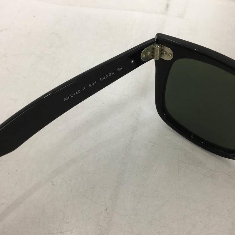 レイバン Ray-Ban めがね・サングラス サングラス RB2140-F ORIGINAL WAYFARER CLASSIC ケース付き グリーンレンズ ロゴ、文字 黒 / ブラック / black メンズ USED 古着 中古 10151444