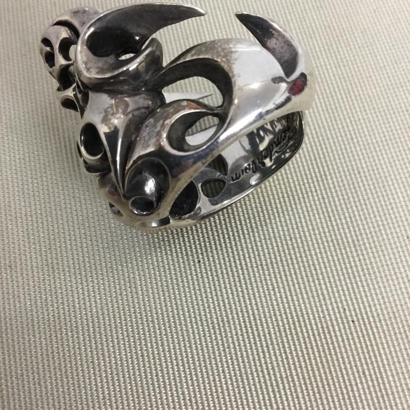 テンダーロイン TENDERLOIN アクセサリー 指輪 ボルネオスカルリング 19号 箱有 無地 銀 / シルバー / silver color メンズ USED 古着 中古 10151445