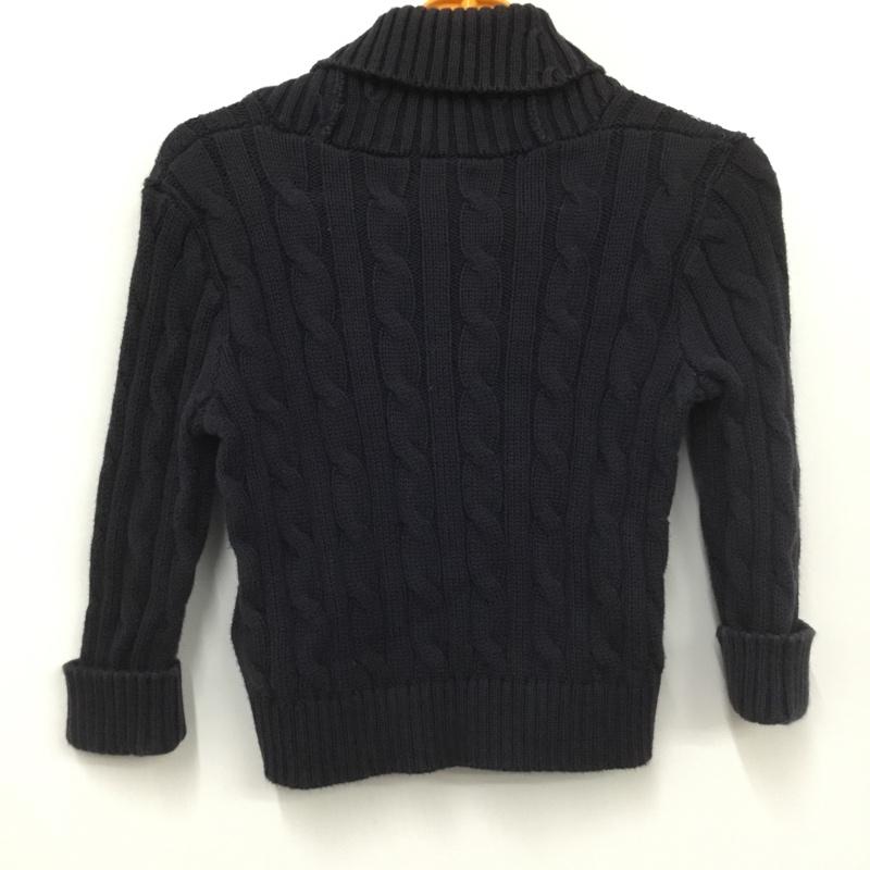 ラルフローレン RALPHLAUREN カーディガン 長袖 コットン ベビー 12M 襟付き ケーブル編み ワンポイント 紺 / ネイビー / navy ガールズ USED 古着 中古 10151454