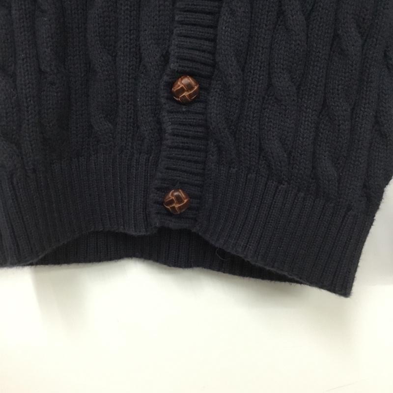 ラルフローレン RALPHLAUREN カーディガン 長袖 コットン ベビー 12M 襟付き ケーブル編み ワンポイント 紺 / ネイビー / navy ガールズ USED 古着 中古 10151454