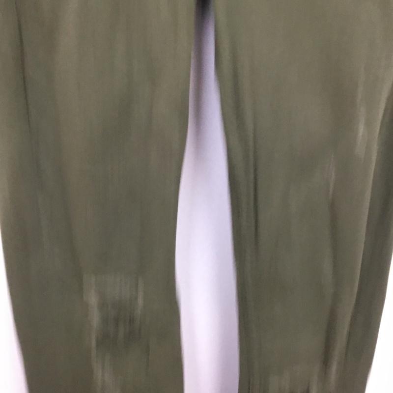 ザラ ZARA パンツ デニム、ジーンズ 9123 045 505 ストレッチ スキニー EU32 ダメージ加工 カーキ / カーキ / khaki レディース USED 古着 中古 10151456