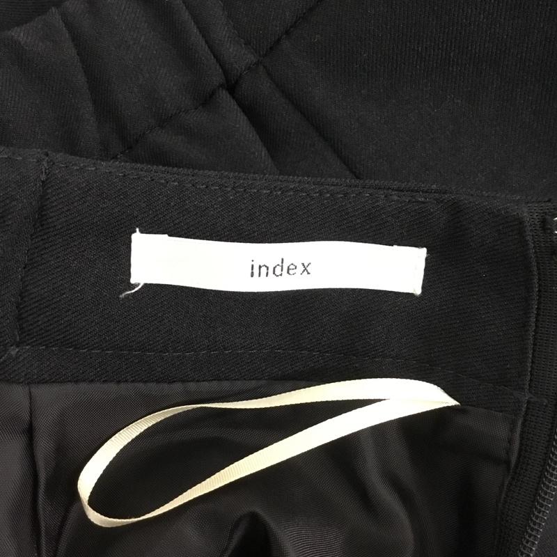 インデックス index スカート ひざ丈スカート C58-79006 プリーツ M 無地 紺 / ネイビー / navy レディース USED 古着 中古 10151457