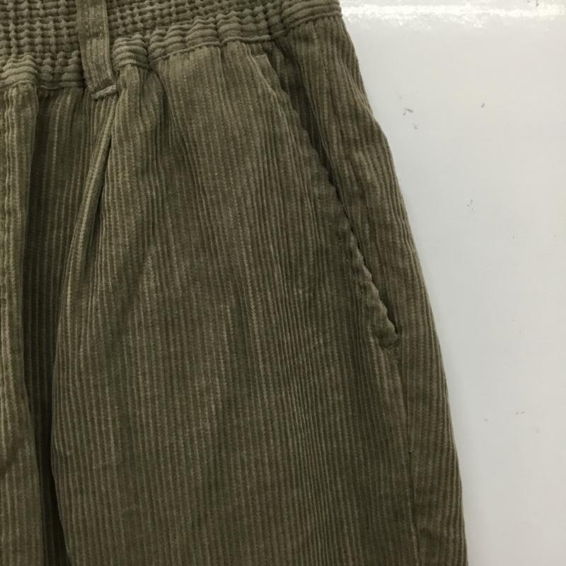 エマクローズ EMMA CLOTHES ボトムス ボトムス EMot283 コーデュロイ タックワイドテーパードパンツ M 無地 カーキ / カーキ / khaki メンズ USED 古着 中古 10151458