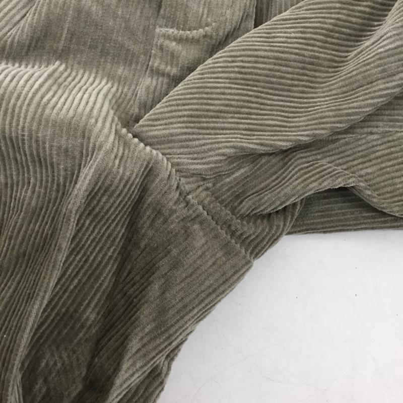エマクローズ EMMA CLOTHES ボトムス ボトムス EMot283 コーデュロイ タックワイドテーパードパンツ M 無地 カーキ / カーキ / khaki メンズ USED 古着 中古 10151458