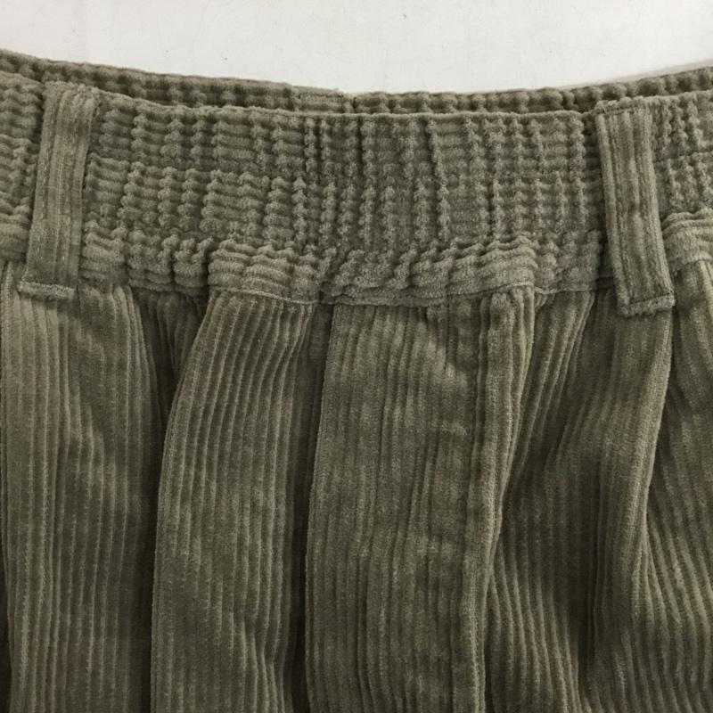 エマクローズ EMMA CLOTHES ボトムス ボトムス EMot283 コーデュロイ タックワイドテーパードパンツ M 無地 カーキ / カーキ / khaki メンズ USED 古着 中古 10151458