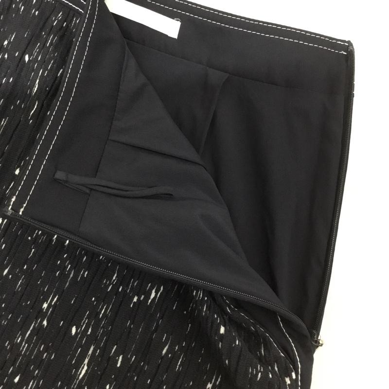 ボス BOSS スカート ひざ丈スカート UK4 プリーツ タイト  紺 / ネイビー / navy X 白 / ホワイト / white レディース USED 古着 中古 10151459