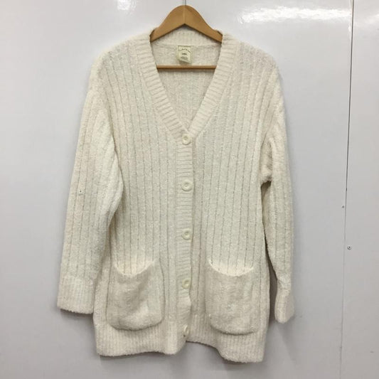 ジェラートピケ gelato pique カーディガン 長袖 PWNT211068 メランジリブロングカーディガン ルームウェア ONE SIZE 無地 白 / ホワイト / white レディース USED 古着 中古 10151462