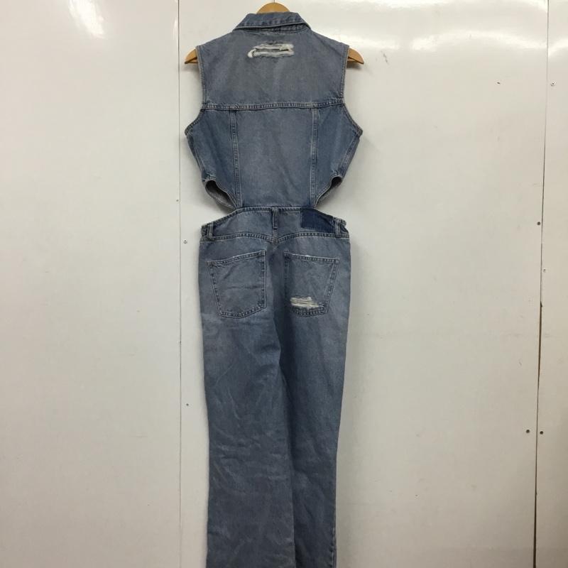 ザラ ZARA ワンピース・ドレス・オールインワン ワンピース・ドレス・オールインワン 8197 257 406 デニムジャンプスーツ オールインワン ノースリーブ フルレングス M 無地 水色 / ライトブルー / レディース USED 古着 中古 10151463