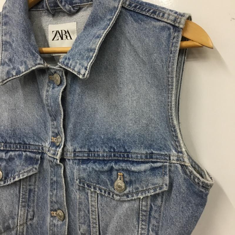 ザラ ZARA ワンピース・ドレス・オールインワン ワンピース・ドレス・オールインワン 8197 257 406 デニムジャンプスーツ オールインワン ノースリーブ フルレングス M 無地 水色 / ライトブルー / レディース USED 古着 中古 10151463