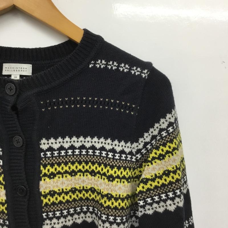マッキントッシュフィロソフィー MACKINTOSH PHILOSOPH カーディガン 長袖 H5N04-574-29 クルーネック 38  マルチカラー / マルチカラー / multicolor レディース USED 古着 中古 10151464
