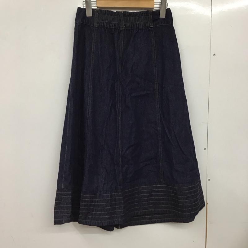 アクシーズファム axes femme スカート ロングスカート デニム 刺繍 M レディース USED 古着 中古 10151483