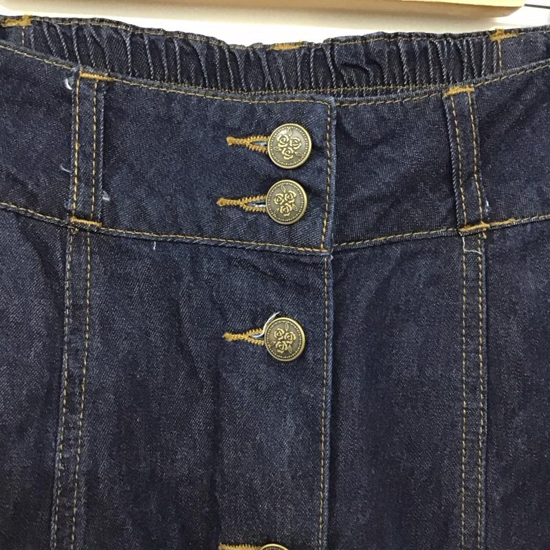 アクシーズファム axes femme スカート ロングスカート デニム 刺繍 M レディース USED 古着 中古 10151483
