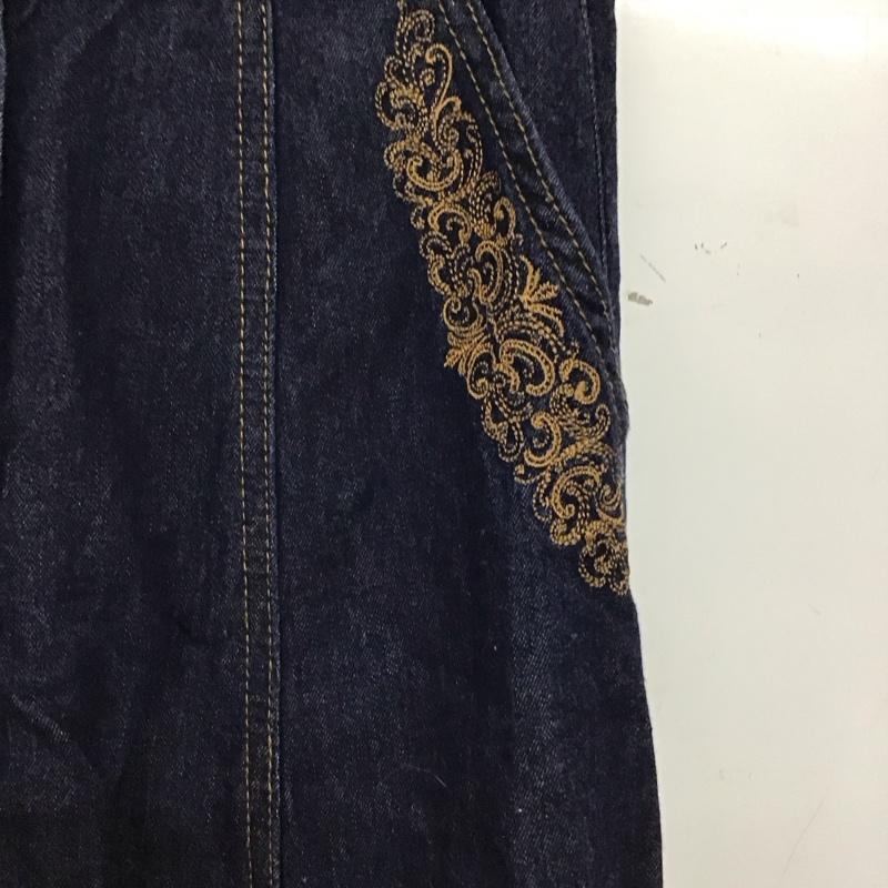 アクシーズファム axes femme スカート ロングスカート デニム 刺繍 M レディース USED 古着 中古 10151483