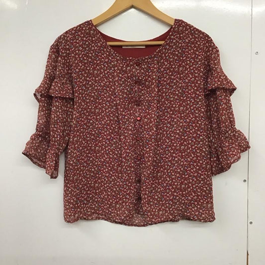 マジェスティックレゴン MAJESTIC LEGON シャツ、ブラウス 半袖 M 総柄 赤 / レッド / red レディース USED 古着 中古 10151510