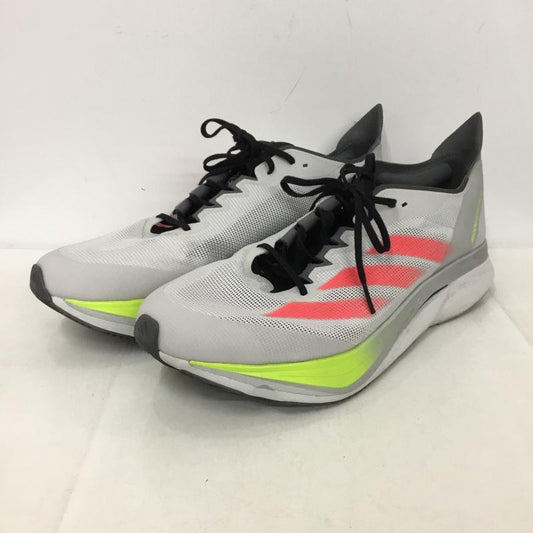 アディダス adidas スニーカー スニーカー JI4472 アディゼロ ボストン 12 ランニングシューズ 30cm 30.0cm ロゴ、文字 灰 / グレー / gray X 赤 / レッド / red X 黄緑 / イエローグリーン / メンズ USED 古着 中古 10151519