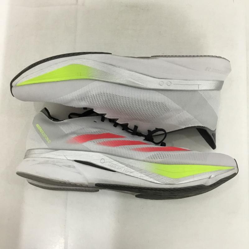 アディダス adidas スニーカー スニーカー JI4472 アディゼロ ボストン 12 ランニングシューズ 30cm 30.0cm ロゴ、文字 灰 / グレー / gray X 赤 / レッド / red X 黄緑 / イエローグリーン / メンズ USED 古着 中古 10151519