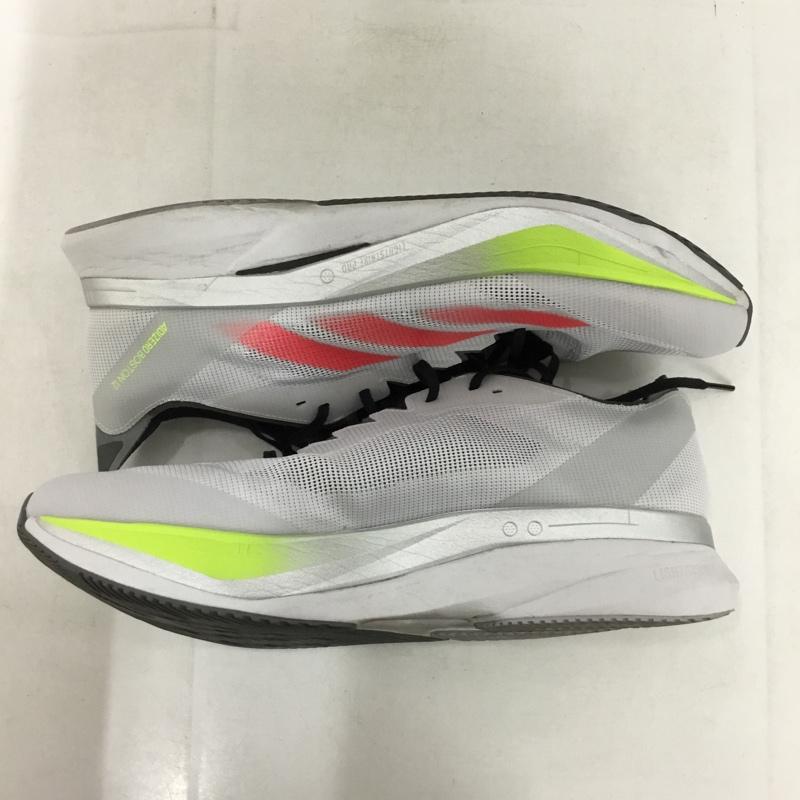 アディダス adidas スニーカー スニーカー JI4472 アディゼロ ボストン 12 ランニングシューズ 30cm 30.0cm ロゴ、文字 灰 / グレー / gray X 赤 / レッド / red X 黄緑 / イエローグリーン / メンズ USED 古着 中古 10151519
