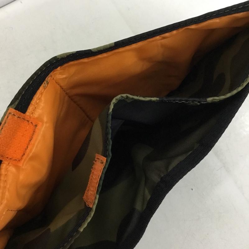 アベイシングエイプ A BATHING APE 財布 二つ折り PORTER BAPE 1ST CAMO WALLET カモフラージュ柄・迷彩 カーキ / カーキ / khaki X 黒 / ブラック / black X ベージュ / ベージュ / beige X 茶 / ブラウン / brown メンズ USED 古着 中古 10151528