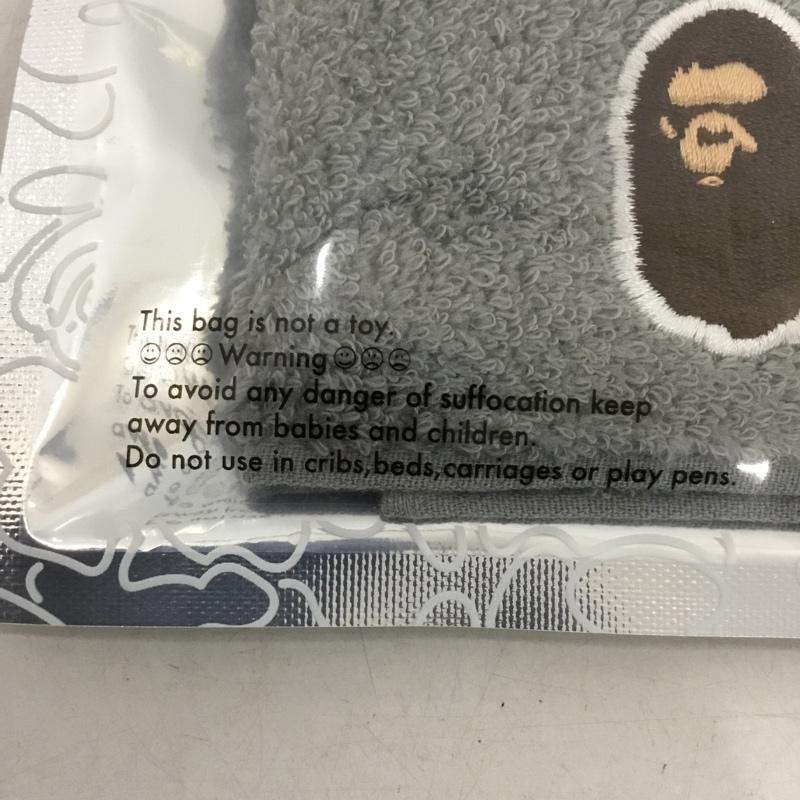 アベイシングエイプ A BATHING APE ファッション小物 ファッション小物 APE HEAD HAND TOWEL ハンカチ タオル ハンドタオル ワンポイント 灰 / グレー / gray メンズ USED 古着 中古 10151529