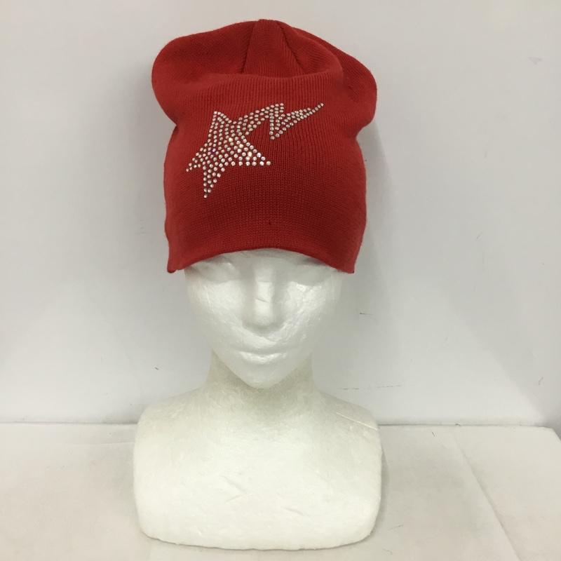 アベイシングエイプ A BATHING APE 帽子 ニット帽 初期 ラインストーン ビーニー  赤 / レッド / red メンズ USED 古着 中古 10151537