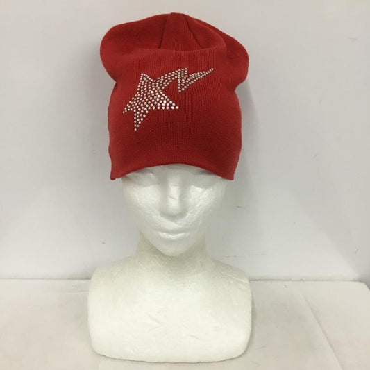 アベイシングエイプ A BATHING APE 帽子 ニット帽 初期 ラインストーン ビーニー  赤 / レッド / red メンズ USED 古着 中古 10151537