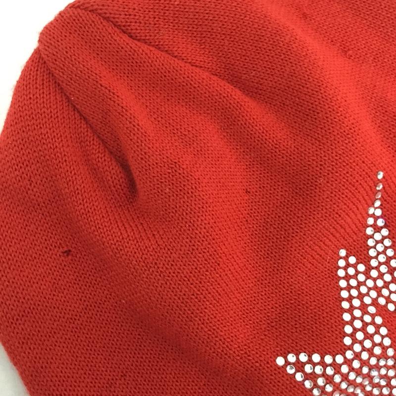 アベイシングエイプ A BATHING APE 帽子 ニット帽 初期 ラインストーン ビーニー  赤 / レッド / red メンズ USED 古着 中古 10151537