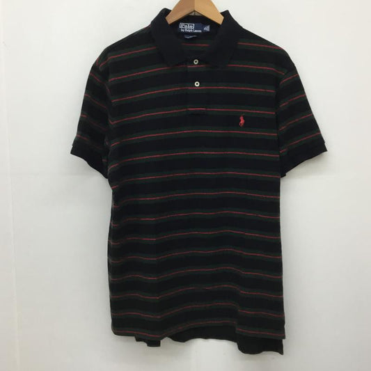ポロバイラルフローレン Polo by RALPH LAUREN ポロシャツ 半袖 90s マルチボーダー XL メンズ USED 古着 中古 10151543