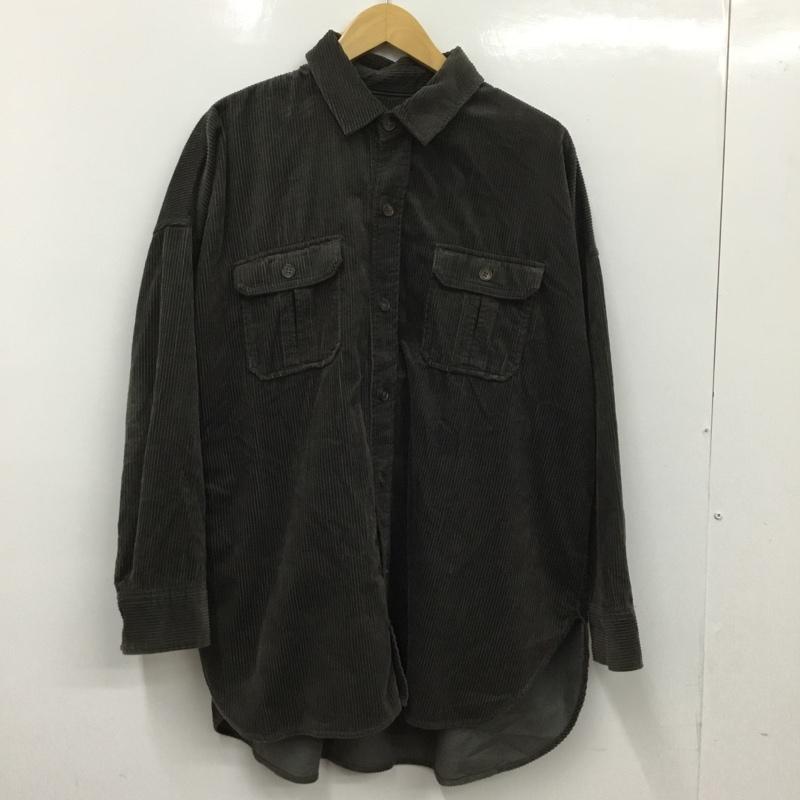 ローリーズファーム LOWRYS FARM シャツ、ブラウス 長袖 LF619152AD コーデュロイ cpoシャツ FREE 無地 ダークブラウン / ダークブラウン / レディース USED 古着 中古 10151544