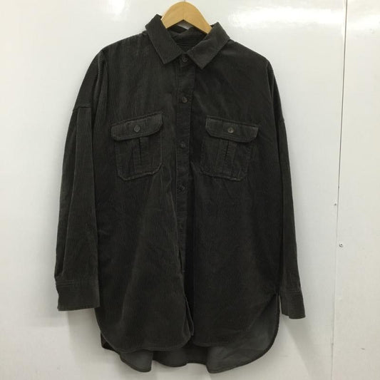 ローリーズファーム LOWRYS FARM シャツ、ブラウス 長袖 LF619152AD コーデュロイ cpoシャツ FREE 無地 ダークブラウン / ダークブラウン / レディース USED 古着 中古 10151544