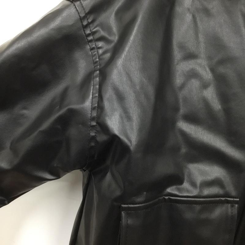 古着 USED ジャケット、上着 ジャケット、ブレザー フェイクレザー TRIFLE FREE 無地 黒 / ブラック / black X 白 / ホワイト / white レディース USED 古着 中古 10151551