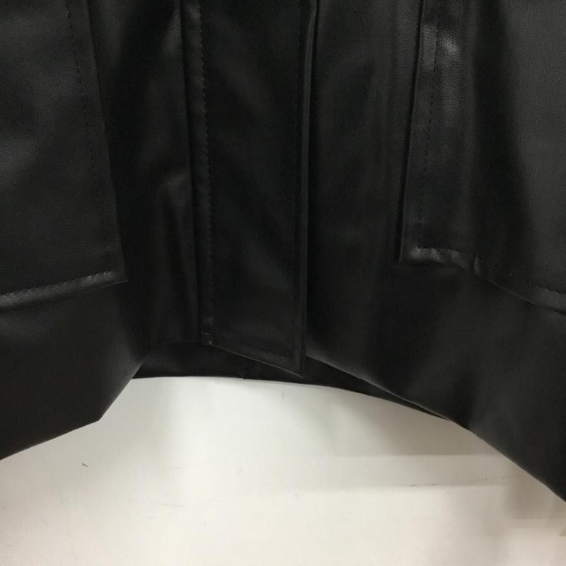 古着 USED ジャケット、上着 ジャケット、ブレザー フェイクレザー TRIFLE FREE 無地 黒 / ブラック / black X 白 / ホワイト / white レディース USED 古着 中古 10151551