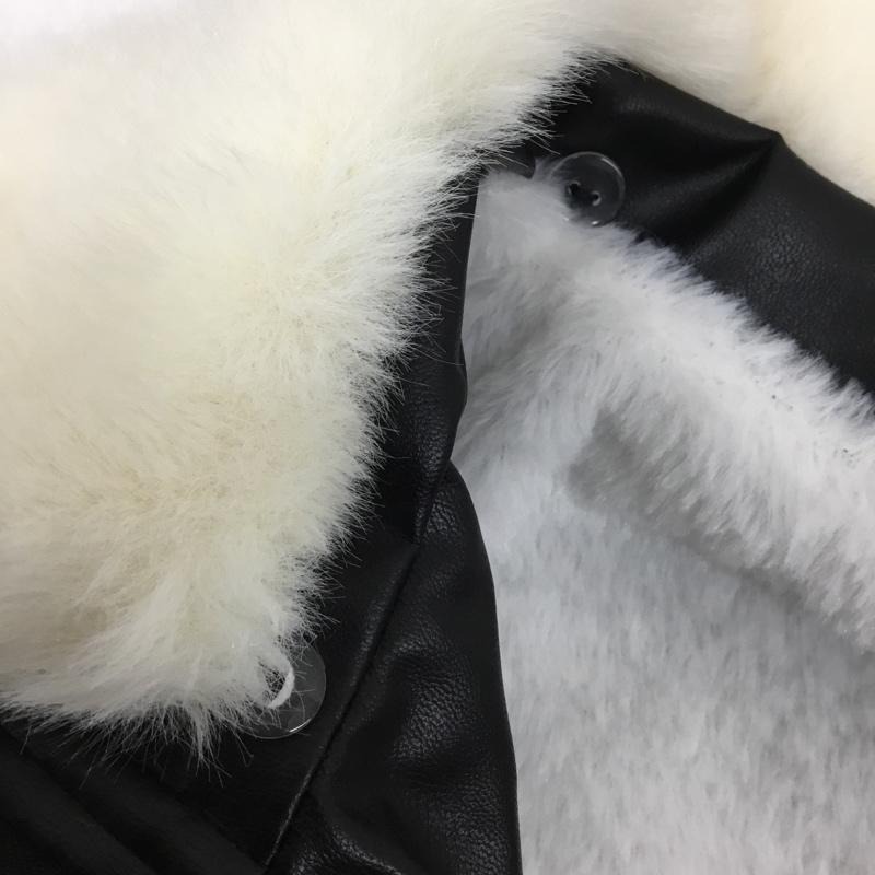 古着 USED ジャケット、上着 ジャケット、ブレザー フェイクレザー TRIFLE FREE 無地 黒 / ブラック / black X 白 / ホワイト / white レディース USED 古着 中古 10151551