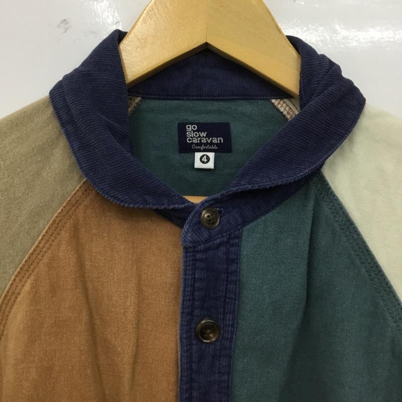 ゴースローキャラバン go slow caravan シャツ、ブラウス 長袖 380246 コーデュロイ 4 ワンポイント マルチカラー / マルチカラー / multicolor メンズ USED 古着 中古 10151556