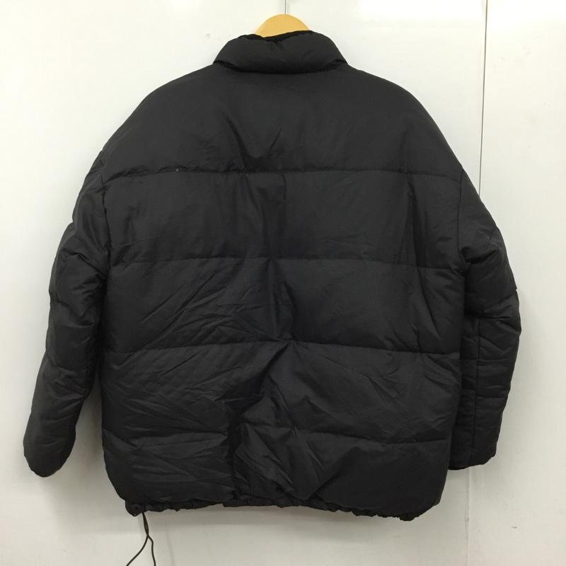 リーボック Reebok ジャケット、上着 ダウンジャケット D-TK1469 リバーシブル フェザー M ロゴ、文字 黒 / ブラック / black X 青 / ブルー / blue メンズ USED 古着 中古 10151559