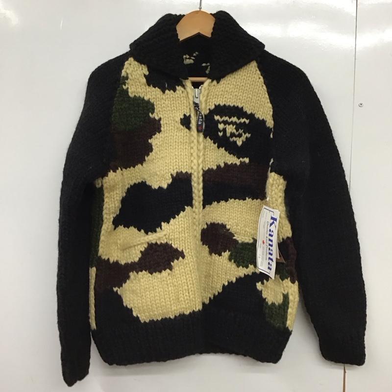 カナタ KANATA ジャケット、上着 ジャンパー、ブルゾン ジップアップニットジャケット 長袖ニットジャケット 38 プリント マルチカラー / マルチカラー / multicolor メンズ USED 古着 中古 10151560
