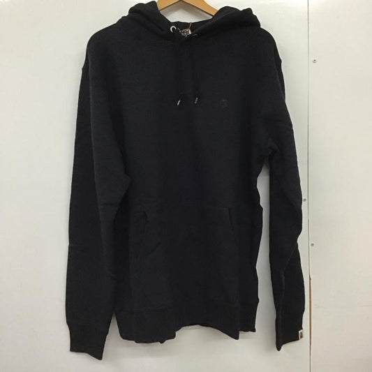 アベイシングエイプ A BATHING APE パーカー 長袖 長袖パーカー プルオーバーパーカー スウェット XXL ロゴ、文字 黒 / ブラック / black メンズ USED 古着 中古 10151562